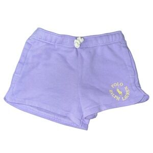Polo Ralph Lauren Baby Lavender Logo Sweat Shorts Size 5